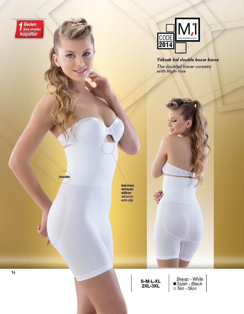 Dikişsiz Yapı ile Konforlu Korse Emay 2014 - Beyaz