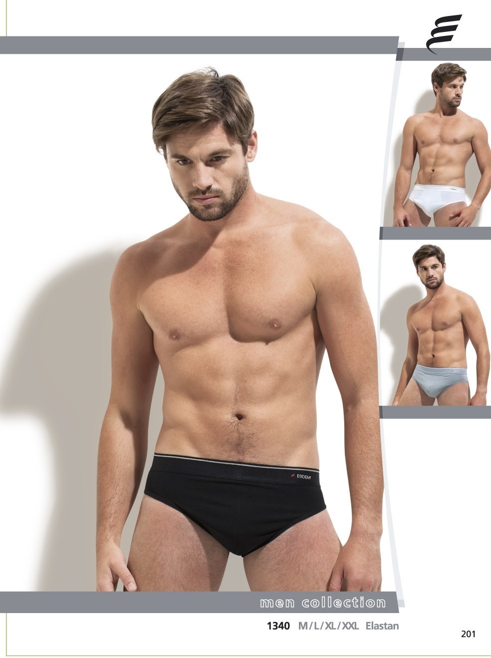 Erdem Pamuklu Yüksek Bel Erkek Slip 3'lü Set Erdem 1340 - Görsel 5