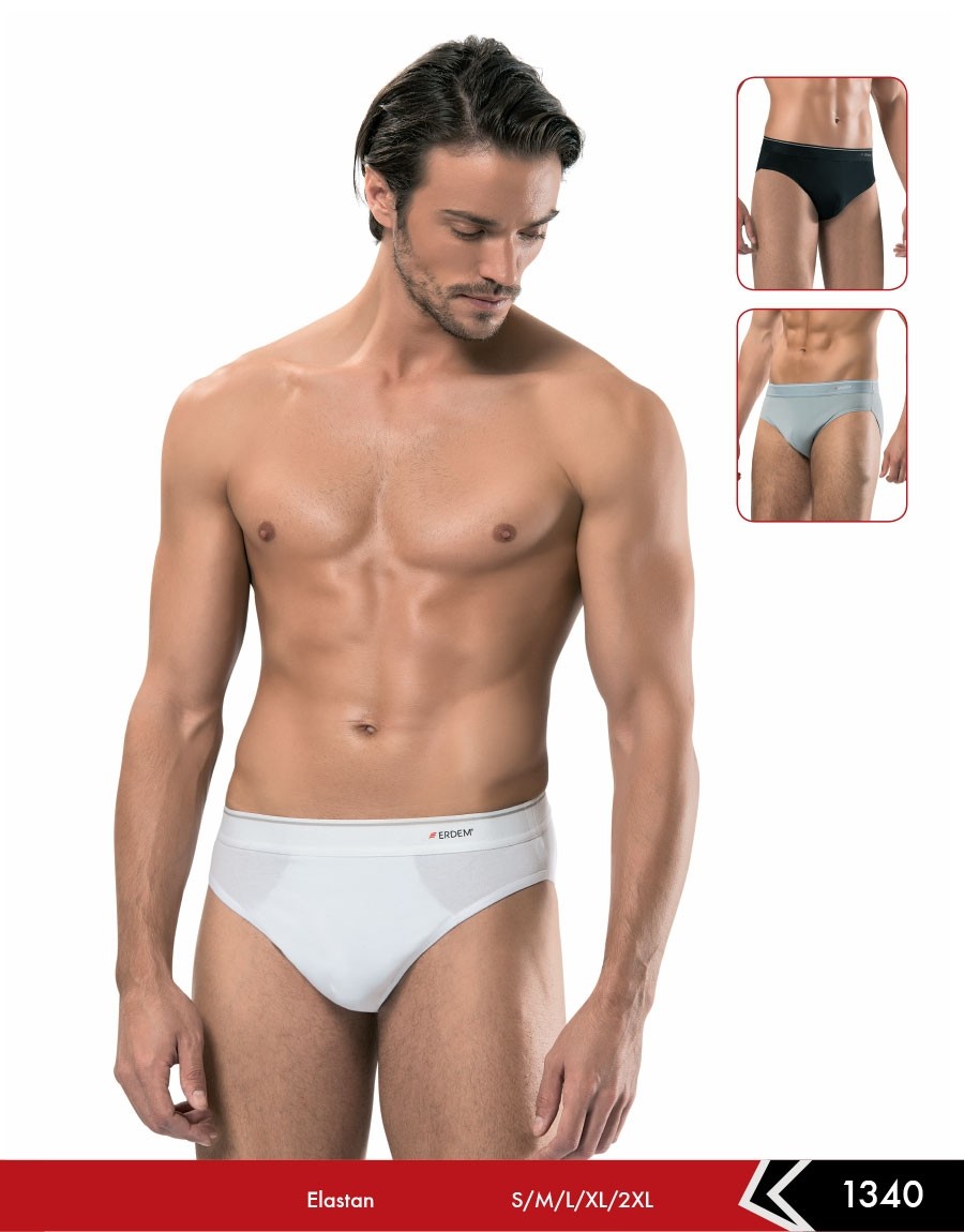 Erdem Pamuklu Yüksek Bel Erkek Slip 3'lü Set Erdem 1340 - Görsel 4