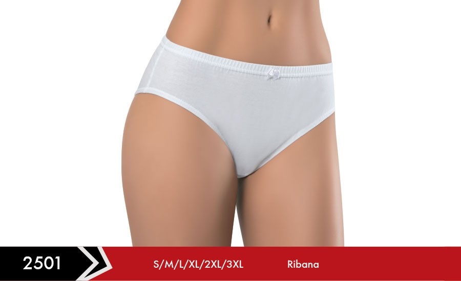 Yüksek Bel Pamuklu Lastikli Bato Külot Erdem 2501 - Beyaz