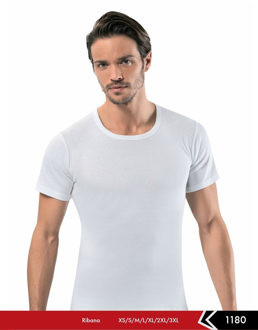 Pamuklu Ribana Erkek Atlet Erdem 1180 - Beyaz