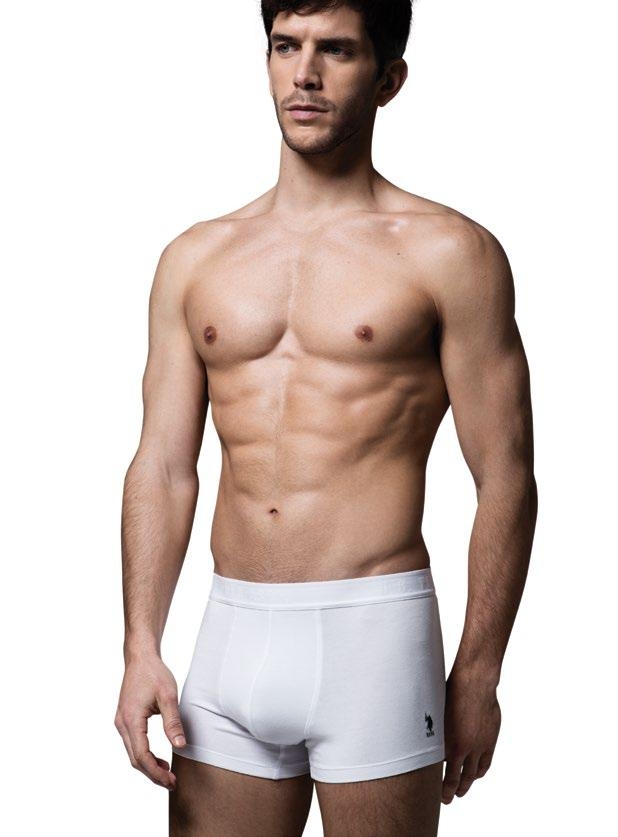 Pamuklu Modal Esnek Bel Boxer 3'lü Set Us. POLO Assn. 80173 - Beyaz