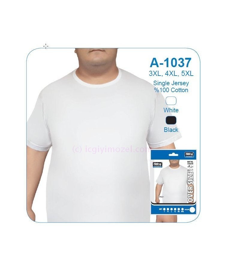 Pamuklu Erkek Bisiklet Yaka Atlet Öztaş 1037 - Beyaz