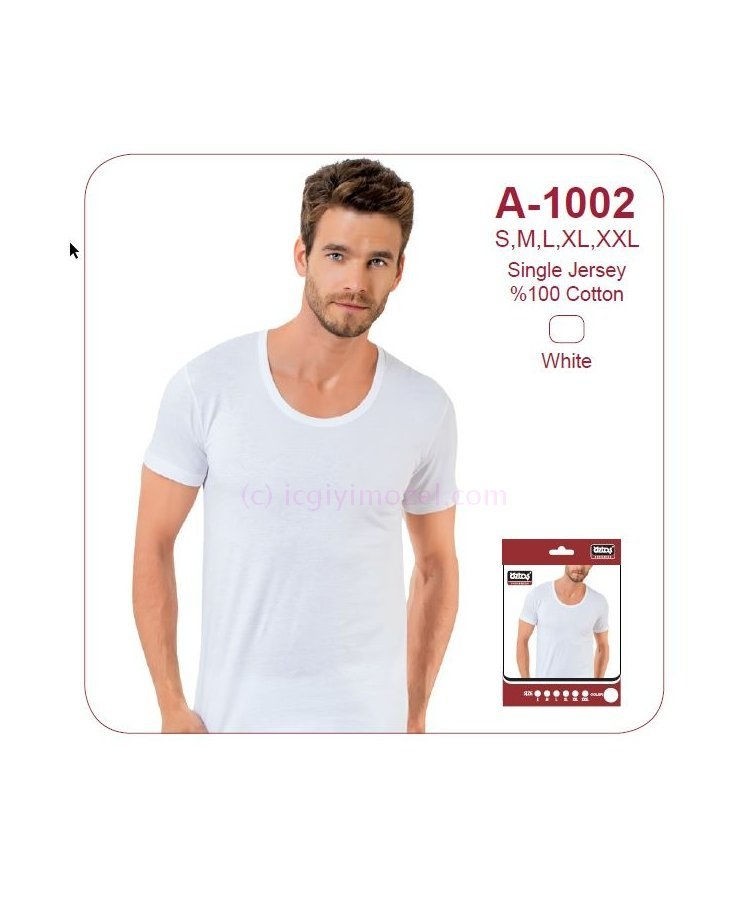 Pamuklu Ribana Kesim Erkek Atlet Öztaş 1002 - Görsel