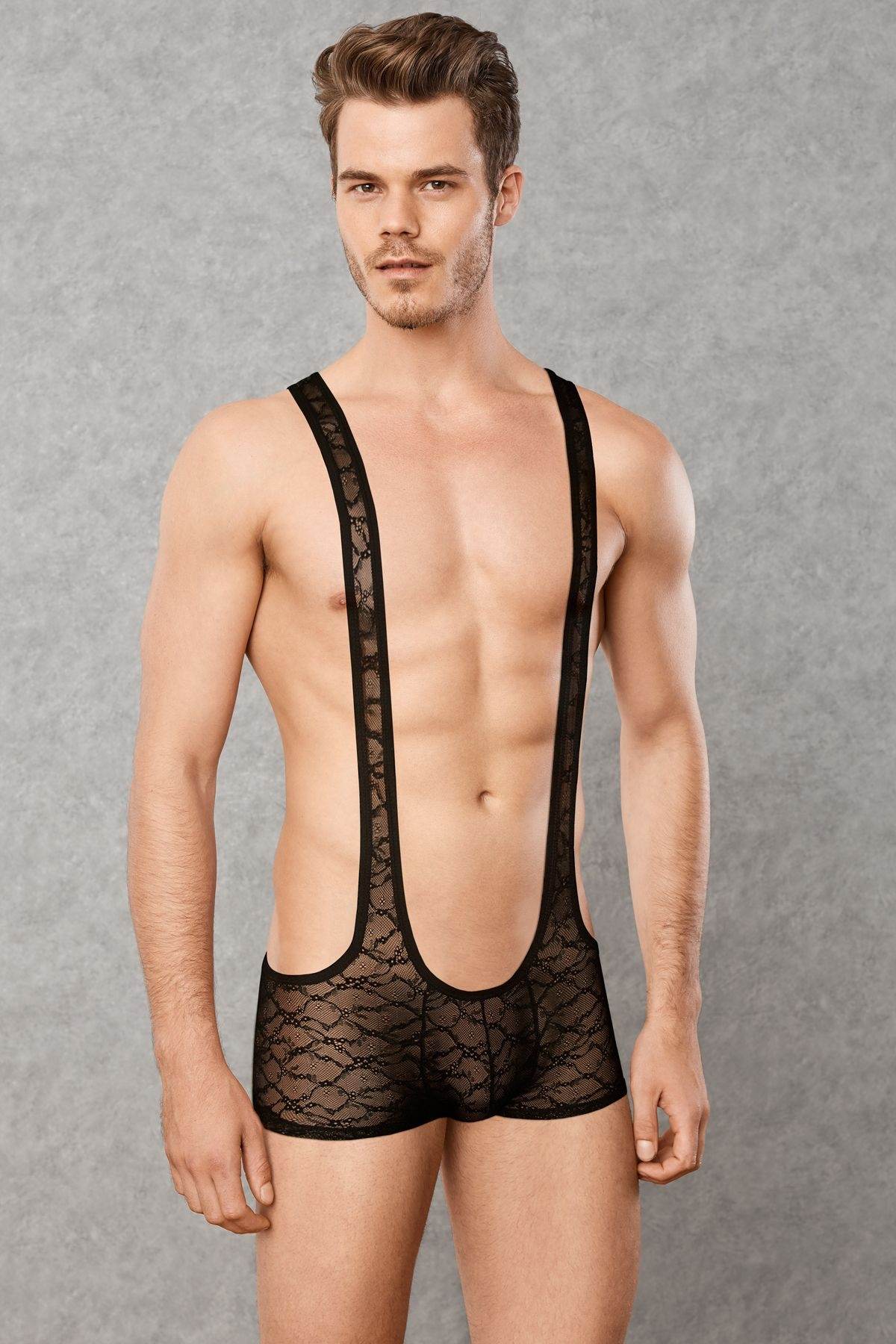 Nefes Alabilir Polyamid Erkek BodySuit Doreanse 3011 - Siyah