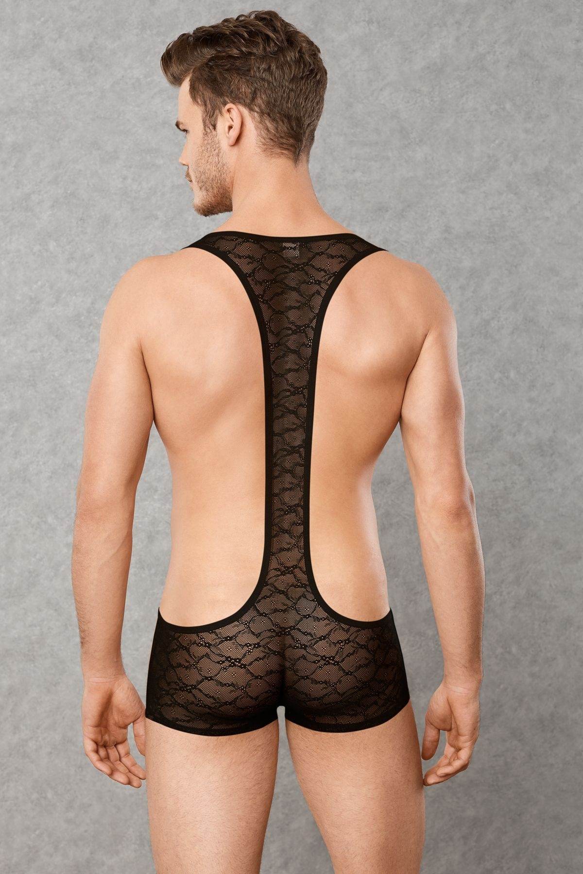 Nefes Alabilir Polyamid Erkek BodySuit Doreanse 3011 - Siyah