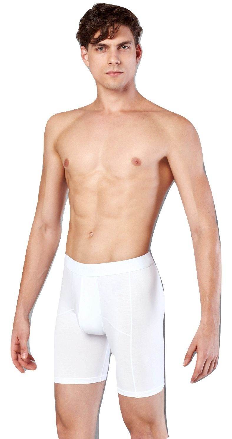 Pamuklu Esnek Bel Lastiği Boxer Doreanse 1792 - Beyaz