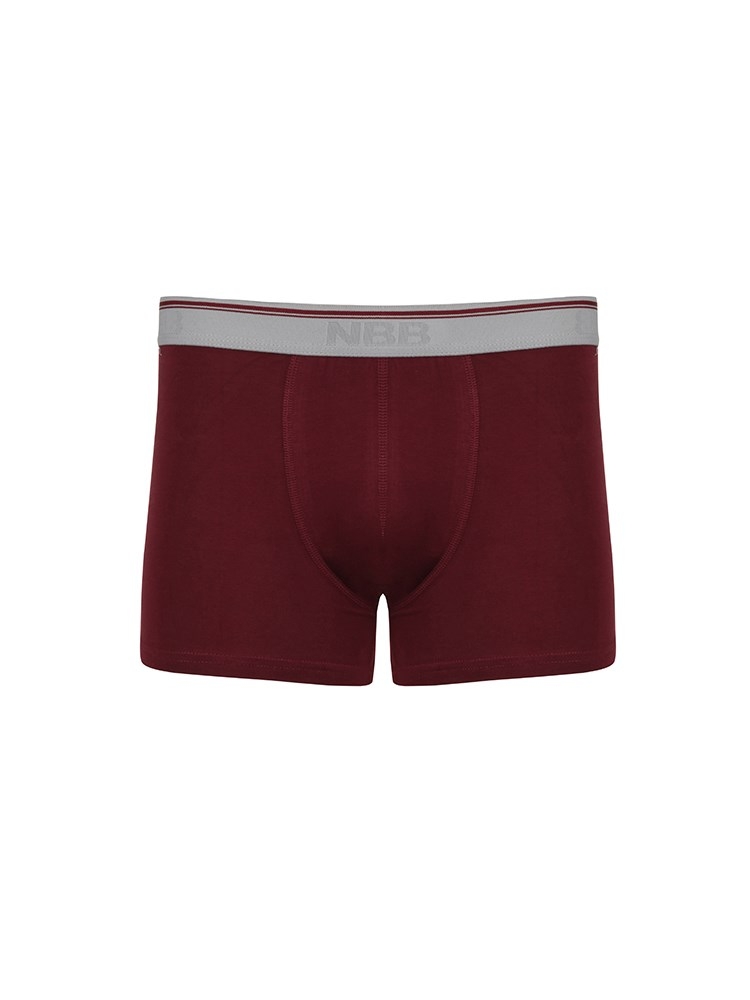 Pamuklu Esnek Bel Boxer NBB 737 - Bordo