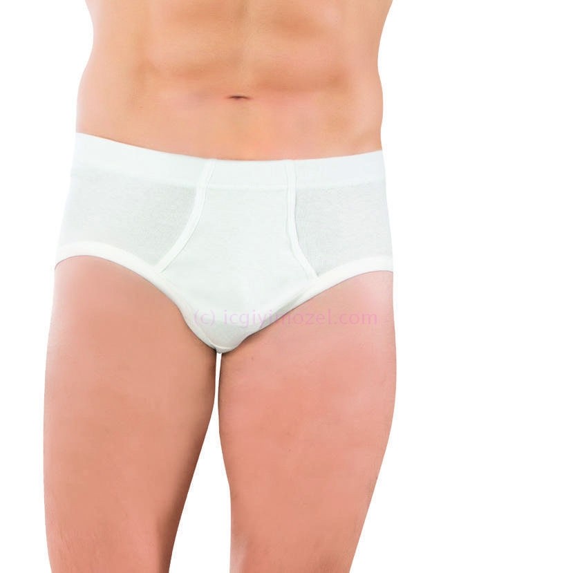 Öztaş Ribana Kesim Cepli Slip Koton Öztaş 1104