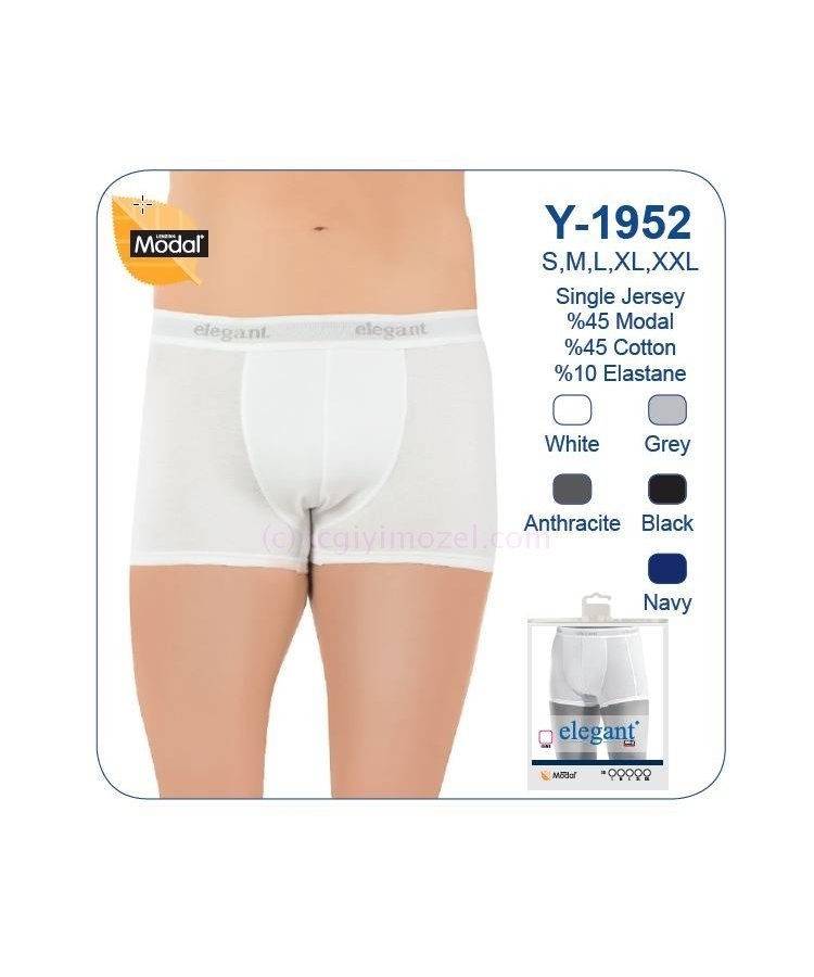 Modal Pamuklu Esnek Bel Boxer Öztaş 1952 - Beyaz