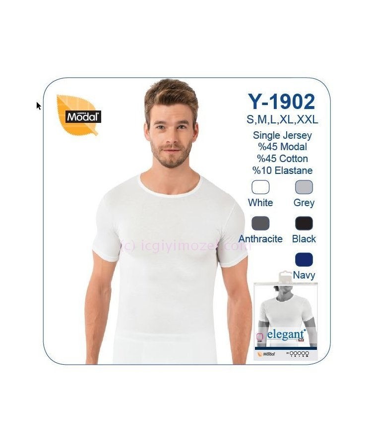 Modal Koton Elastan O Yaka Erkek Atlet Öztaş 1902 - Beyaz