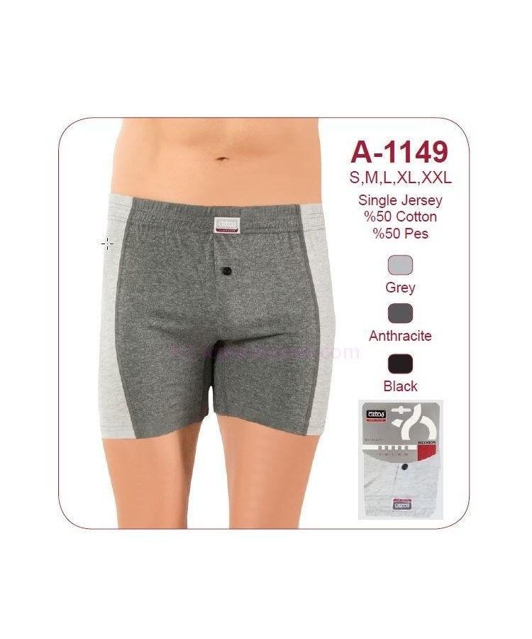 Karyokalı Pamuklu Erkek Boxer Öztaş 1149 - Gri