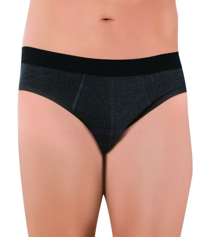 Pamuklu Elastan Erkek Slip 3'lü Paket Öztaş 1742 - Renkli