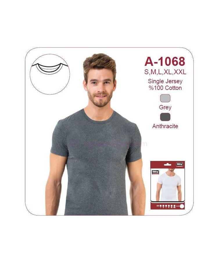 Pamuklu Ribana Erkek Atlet Öztaş 1068 - Antrasit