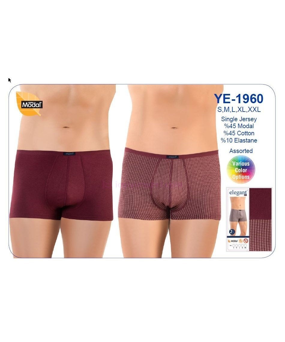 Modal Elastan Erkek Boxer İkili Paket Öztaş 1960 - Renkli