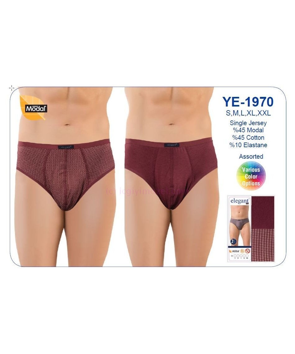 Modal Pamuk Elastan Erkek Slip İkili Paket Öztaş 1970 - Renkli