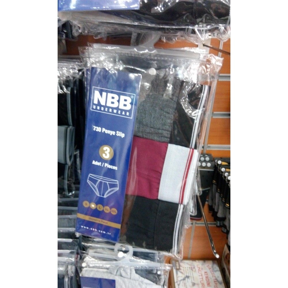 Pamuklu Elastan Kesim Erkek Slip NBB 730 - Karışık