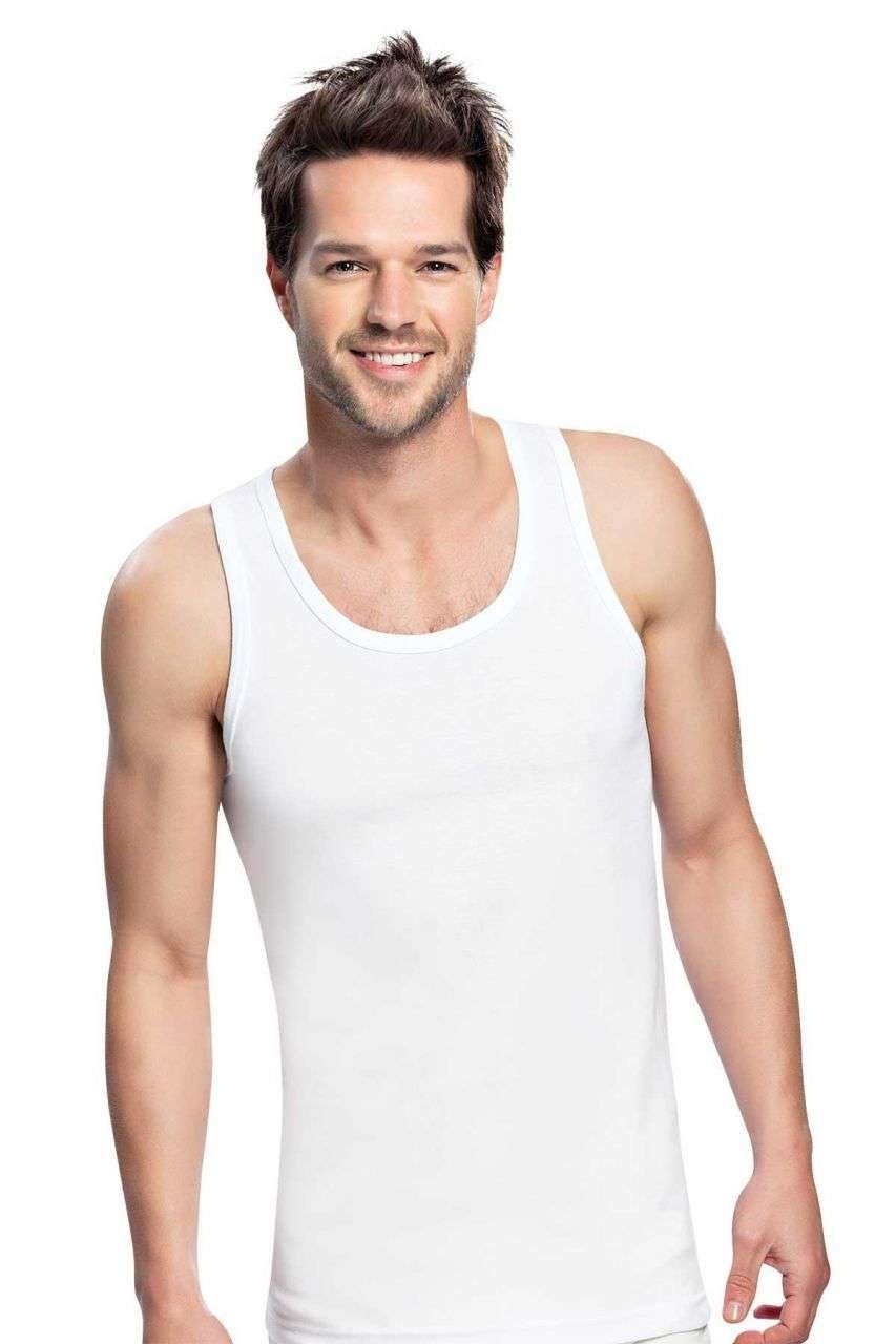 Pamuklu Ribana Kesim Erkek Atlet NBB 713 - Siyah