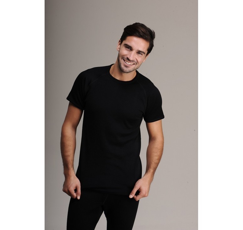 Has Yün Kısa Kollu Termal Fanila Siyah Has Yün 13