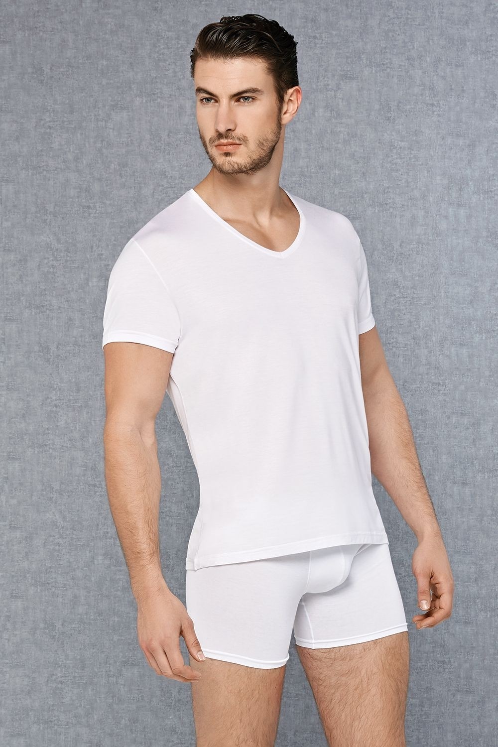 Micromodal V Yaka Erkek Atlet Doreanse 2865 - Beyaz