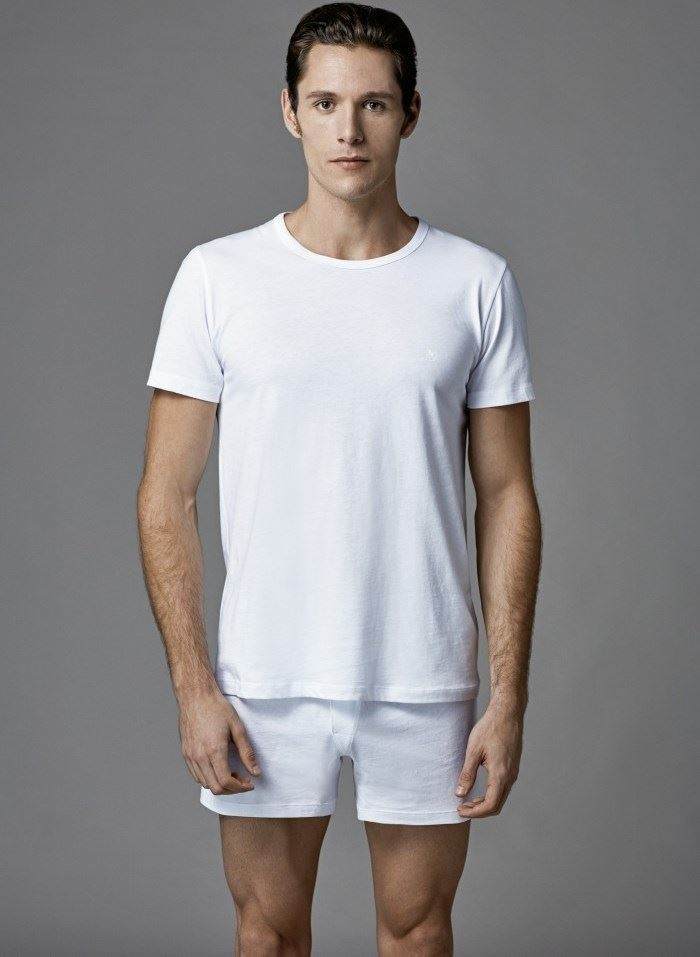 Pamuklu Kısa Kol T-Shirt 2li Set Eros 032 - Beyaz