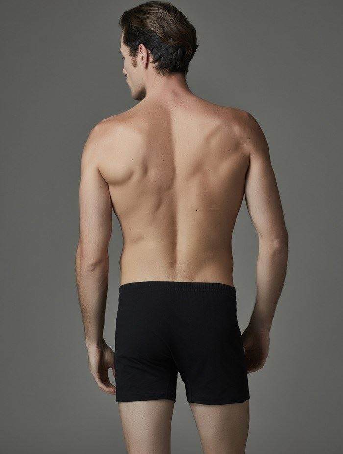 Pamuklu Esnek Bel Lastiği 2'li Boxer Eros 033 - Siyah