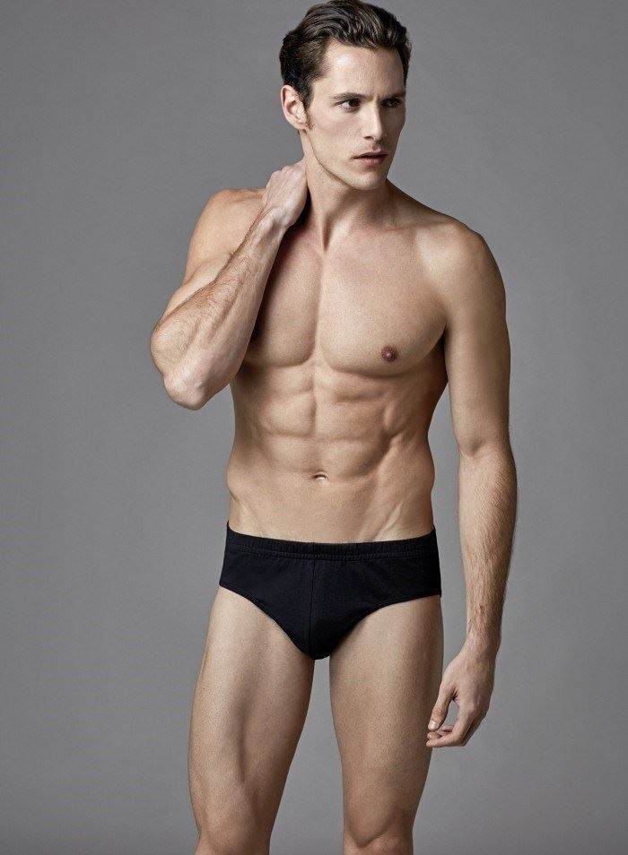 Pamuklu Kompakt Kesim Siyah-Beyaz Erkek Slip Eros 034 - Siyah