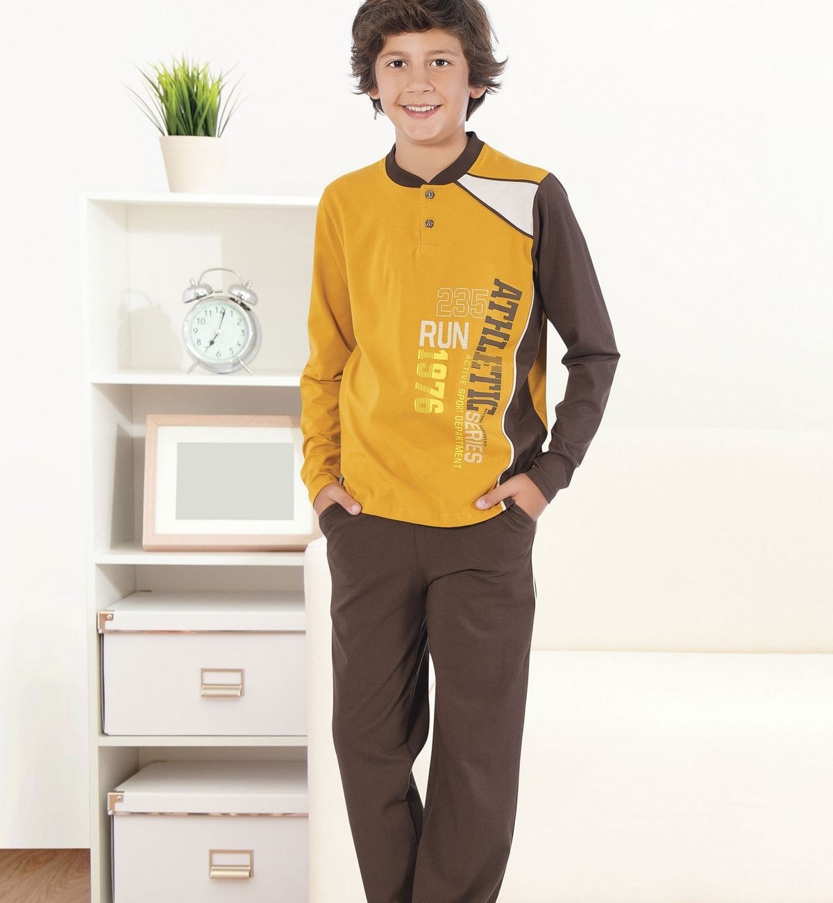 HMD Pamuklu Anti-Alerjik Çocuk Kapri Pijama Takımı HMD 5304