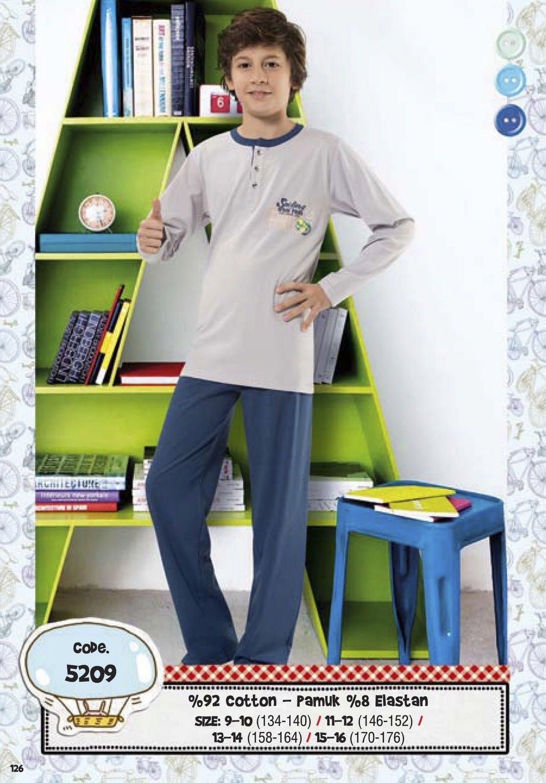 HMD Anti-alerjik Kumaşlı Çocuk Kapri Takımı HMD 5209