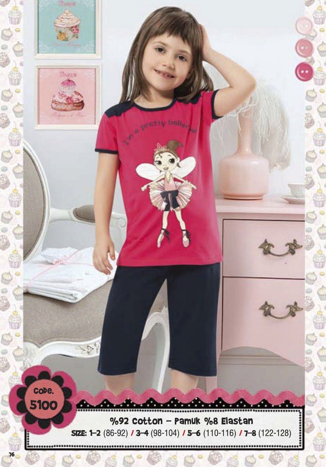 HMD Anti-alerjik Kelebek Baskılı Kapri Takım HMD 5100