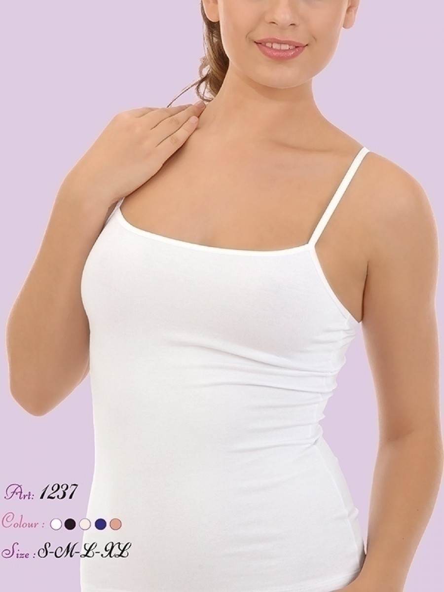 Modal İnce Askılı Kadın Atlet İMER 1237 - Beyaz