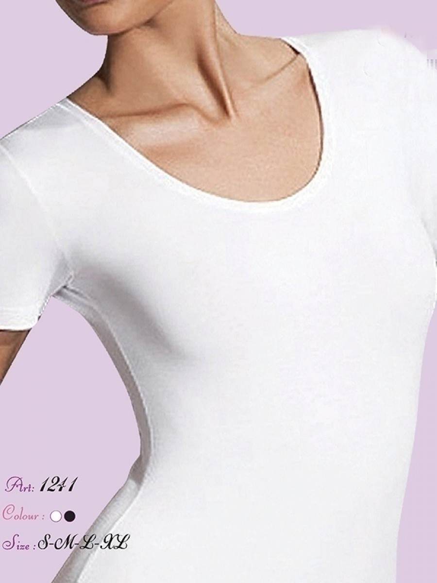 Tek Parça Esnek Kısa Kol Atlet İMER 1241 - Beyaz