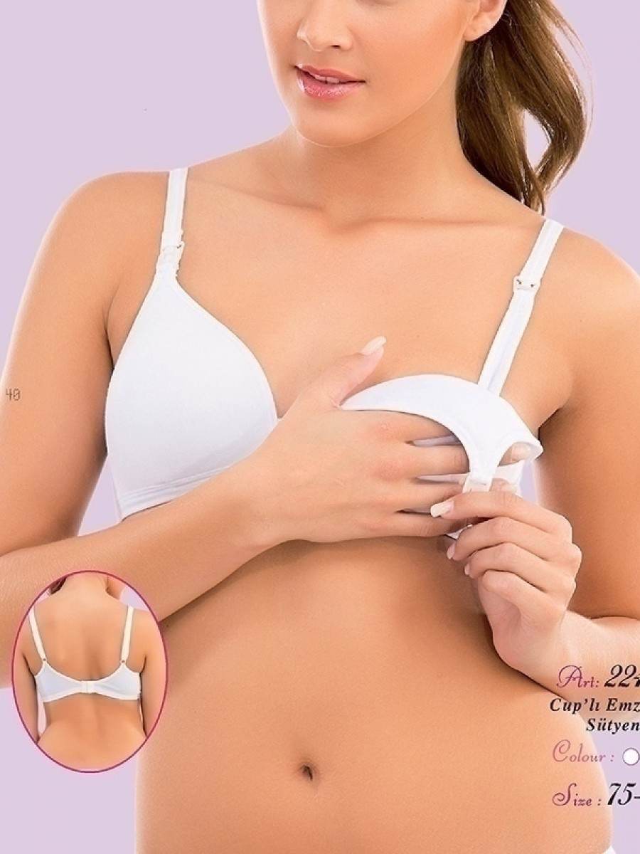 Pamuklu Astar Emzirme Sütyeni İMER 2245 - Beyaz