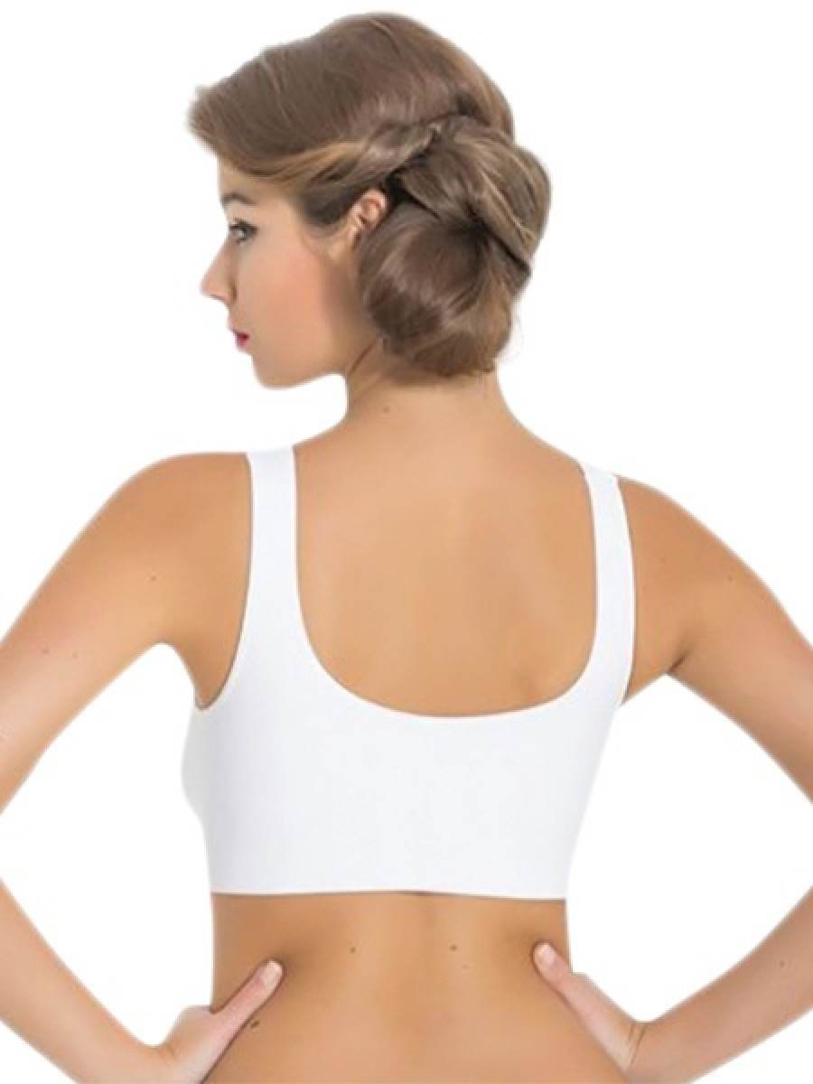 Hafif Kompresyon Sporcu Sütyeni İMER 2249 - Beyaz