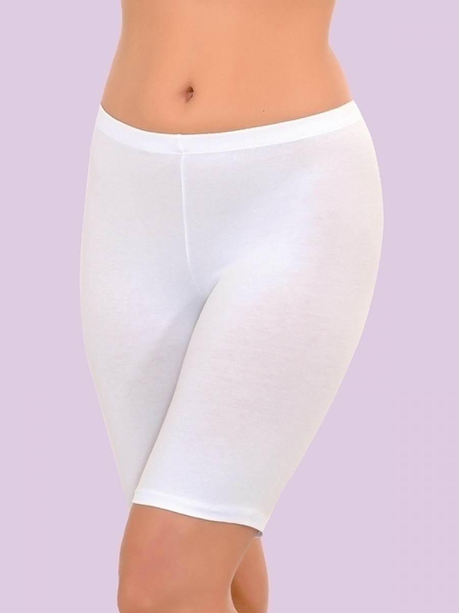 Yüksek Bel Esnek Modal Kısa Tayt İMER 4337 - Beyaz