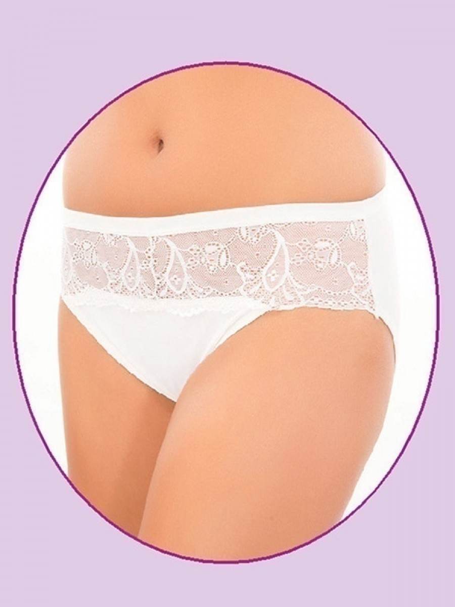 Yüksek Bel Pamuklu Slip Külot İMER 4354 - Krem