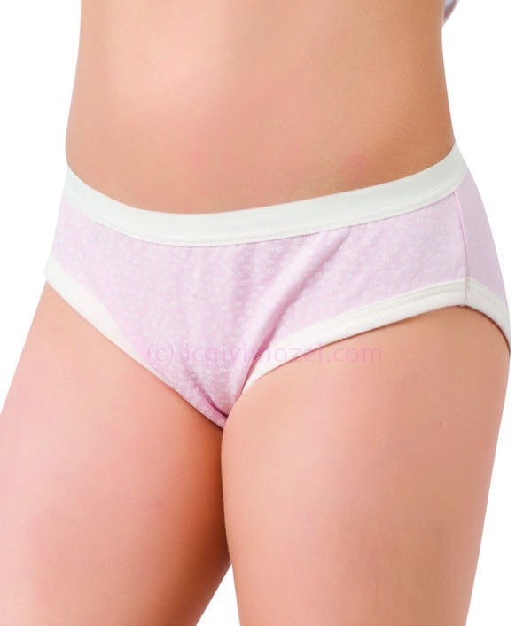 Pamuklu Baskılı Slip Külot 6'lı Paket Öztaş 4727 - Renkli