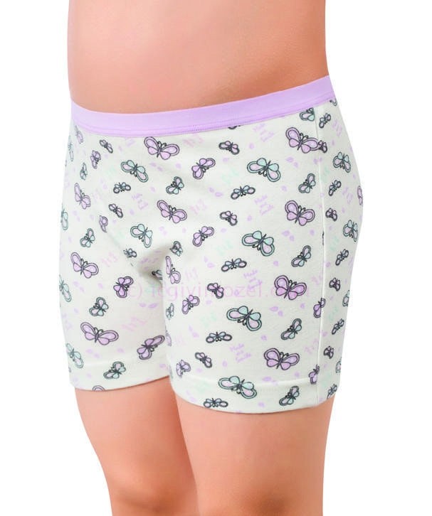 %100 Pamuk Bel Lastikli Kız Çocuk Külot  Öztaş 4726 - Renkli