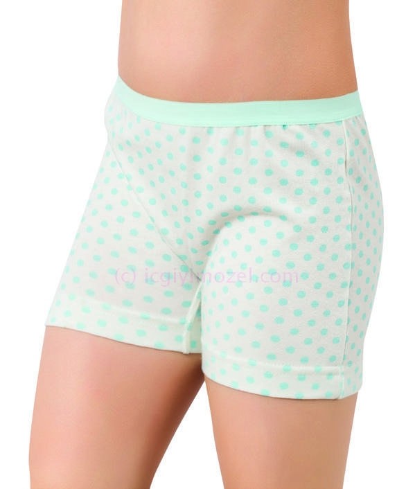 %100 Pamuk Bel Lastikli Kız Çocuk Külot  Öztaş 4726 - Renkli