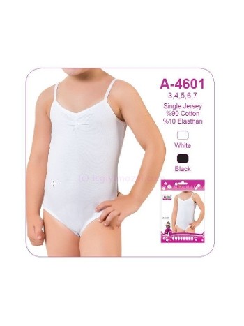 Pamuklu Geniş Askılı Body Kız Çocuk Öztaş 4601 - Beyaz