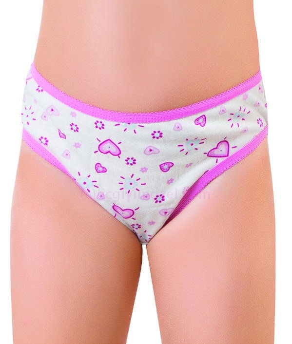 %100 Pamuklu Esnek Bel Lastiği Kız Çocuk Külotu Öztaş 4150 - Renkli