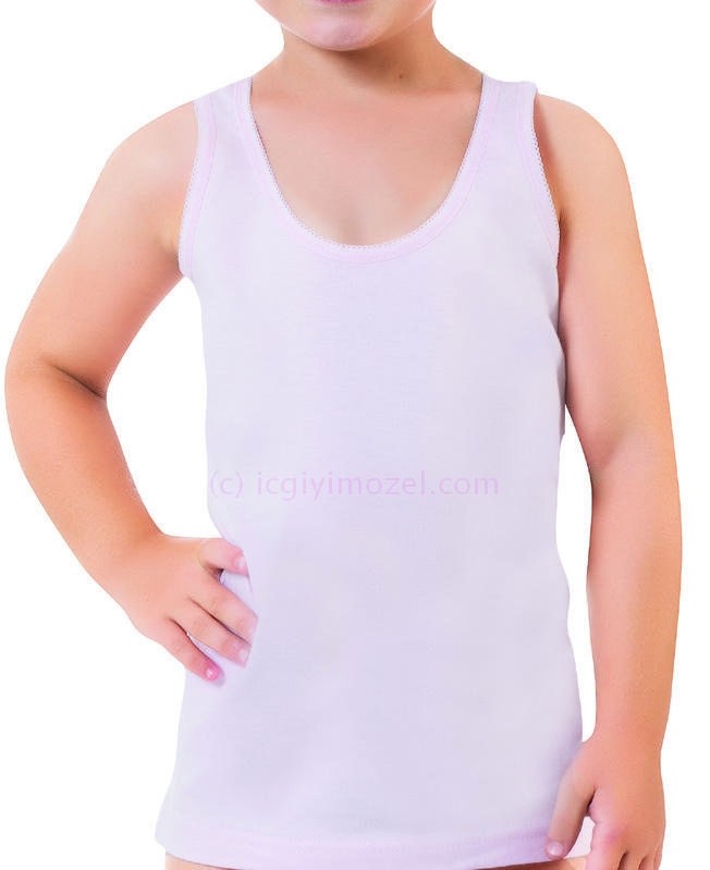 Geniş Askılı Pamuklu Kız Çocuk Atlet Öztaş 4019 - Görsel