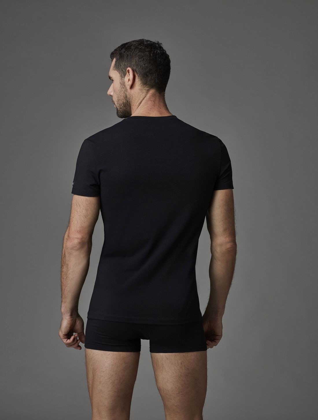 Pamuklu Ribana O Yaka Kısa Kol Atlet Dagi 5120 - Siyah