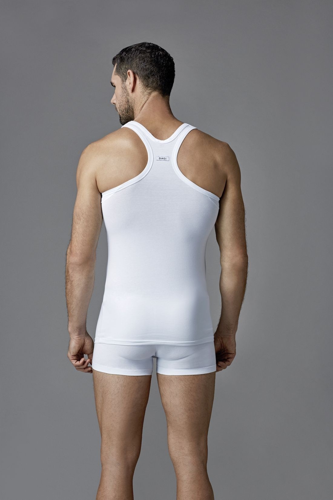 Likralı Askılı Spor Atlet Dagi 5000 - Beyaz