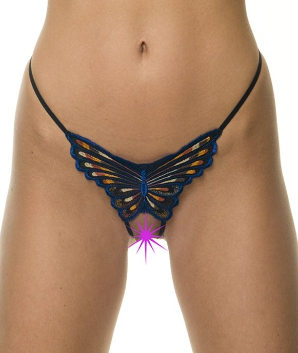 La Blinque Kelebekli Ağı Açık String-Çamaşır 398 - Lacivert