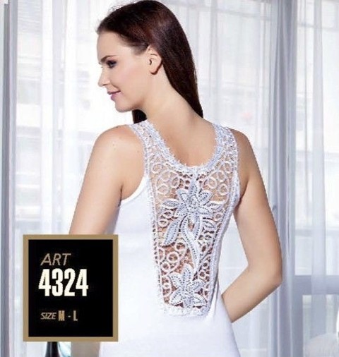 Pamuklu Dikişsiz Geniş Askılı Atlet Lady 4324 - Görsel