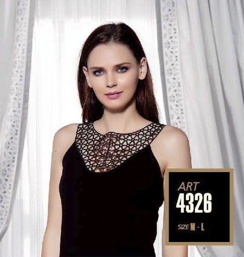 Dantel İşlemeli Pamuklu Kadın Tshirt Lady 4326 - Görsel