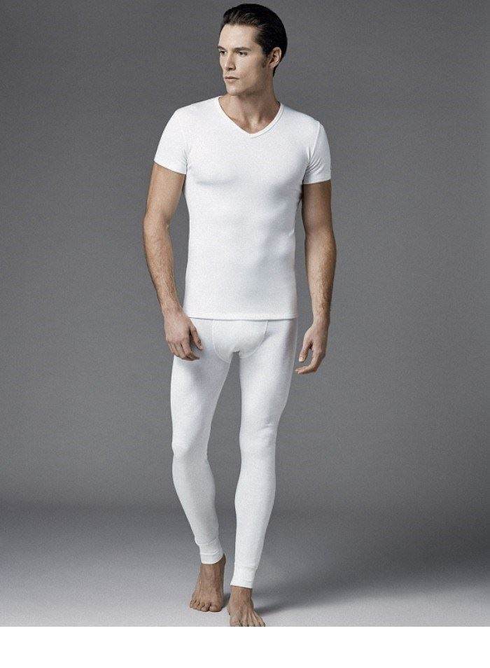 Kısa Kol V Yaka Termal Üst Likralı Eros 1456 - Ekru