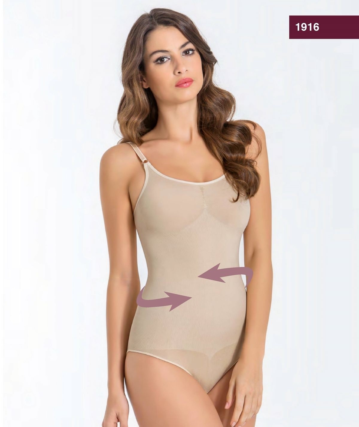 Kademeli Kompresyonlu Dikişsiz Body Korse Miss Fit 1916 - Ten