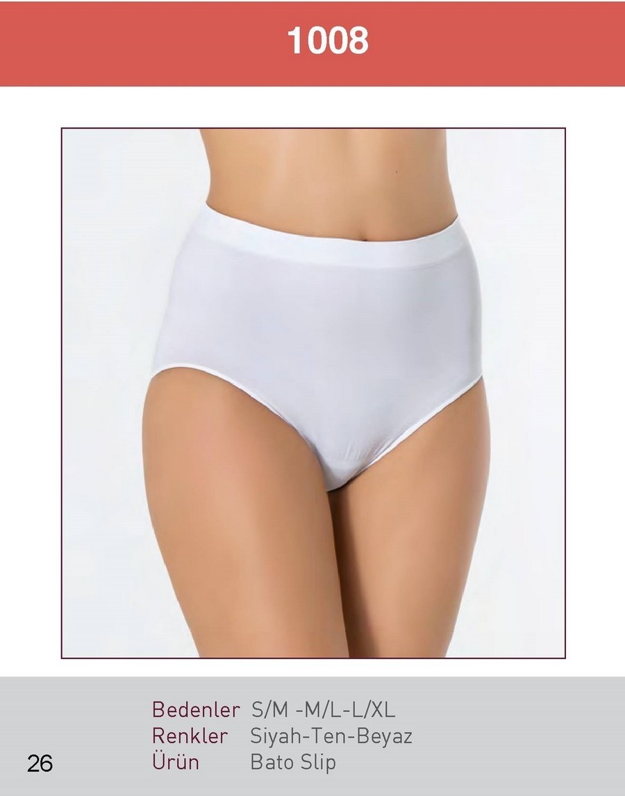 Yüksek Bel Dikişsiz Külot Poliamid Elastan Miss Fit 1008 - Beyaz